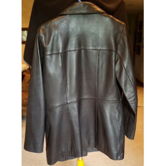 Vintage 90s Black Leather Jacket - Picture 2 of 4
